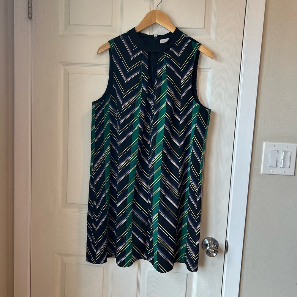 1. State Multicolor Geometric Dress
